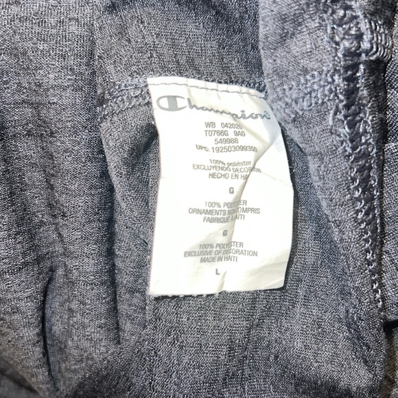 Mens Large Dark Grey Champion Breathable T-shirt - Picture 5 of 6